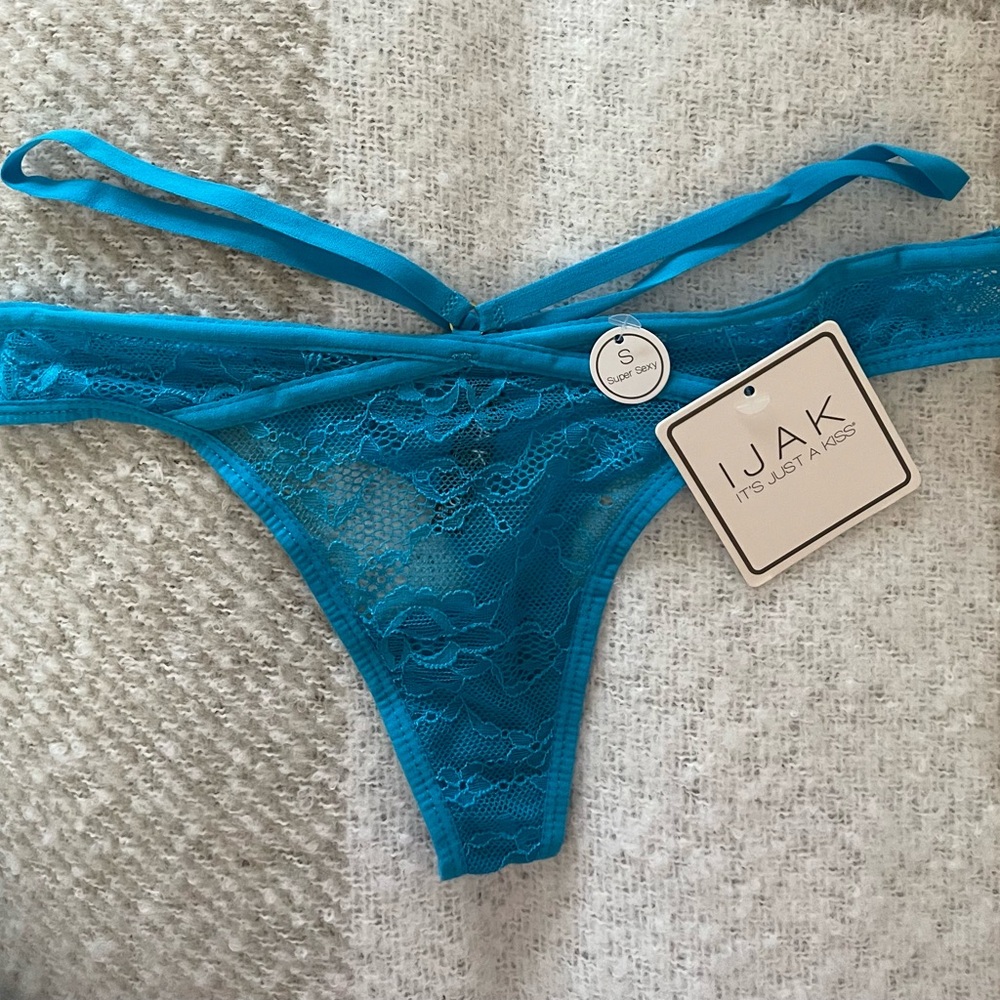 Blue Lace Thong by IJAK